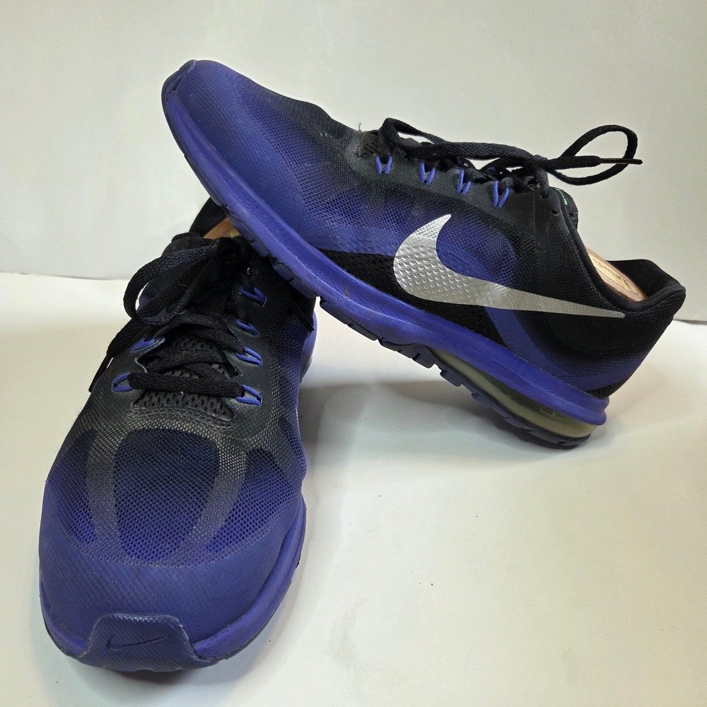 Nike Max Dynasty‎ 2 Running Shoes Women's US 11.5 Black Purple Silver Gym Sporty